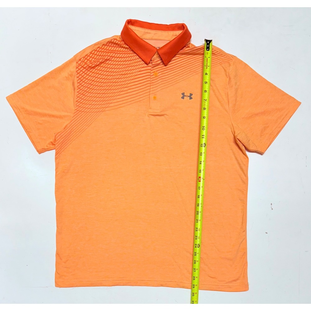 Under‎ Armour The Playoff Polo Shirt Mens XL Orange Golf Athletic Top